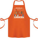 Guitar Important Choices Guitarist Music Cotton Apron 100% Organic Orange