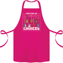 Guitar Important Choices Guitarist Music Cotton Apron 100% Organic Pink