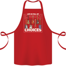 Guitar Important Choices Guitarist Music Cotton Apron 100% Organic Red