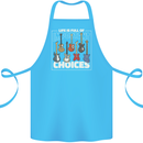 Guitar Important Choices Guitarist Music Cotton Apron 100% Organic Turquoise