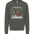 Guitar Important Choices Guitarist Music Kids Sweatshirt Jumper Storm Grey