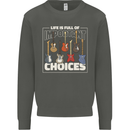 Guitar Important Choices Guitarist Music Kids Sweatshirt Jumper Storm Grey