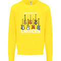 Guitar Important Choices Guitarist Music Kids Sweatshirt Jumper Yellow