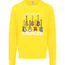 Guitar Important Choices Guitarist Music Kids Sweatshirt Jumper Yellow