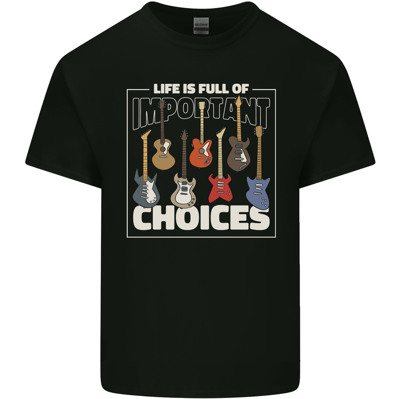 Guitar Important Choices Guitarist Music Kids T-Shirt Childrens Black