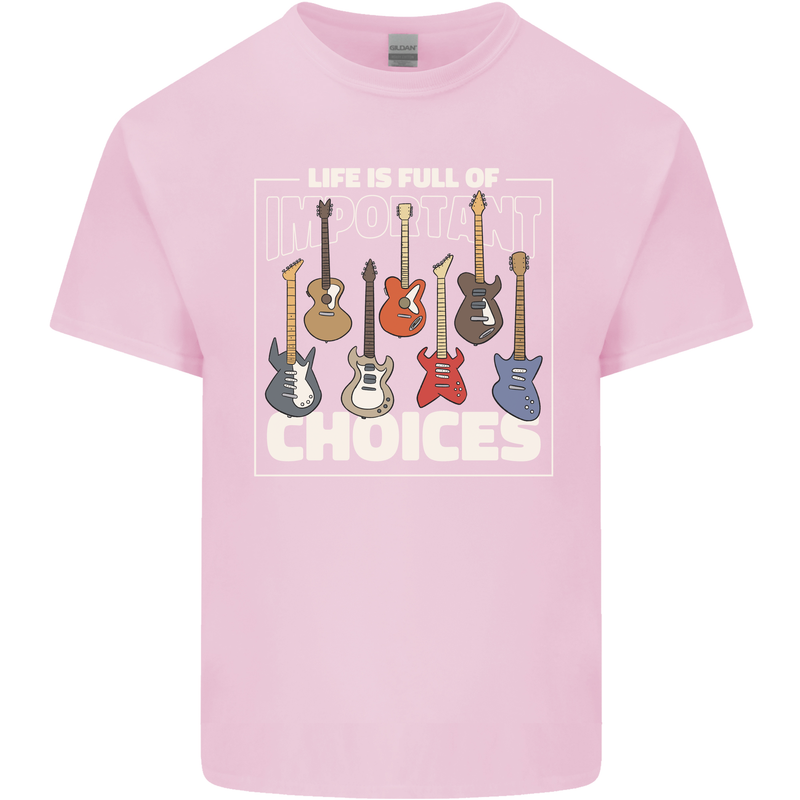 Guitar Important Choices Guitarist Music Kids T-Shirt Childrens Light Pink
