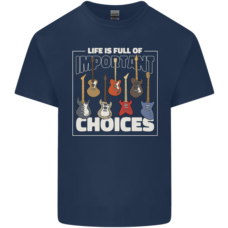 Guitar Important Choices Guitarist Music Kids T-Shirt Childrens Navy Blue