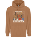 Guitar Important Choices Guitarist Music Mens 80% Cotton Hoodie Caramel Latte