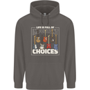 Guitar Important Choices Guitarist Music Mens 80% Cotton Hoodie Charcoal