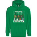 Guitar Important Choices Guitarist Music Mens 80% Cotton Hoodie Irish Green