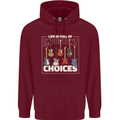 Guitar Important Choices Guitarist Music Mens 80% Cotton Hoodie Maroon
