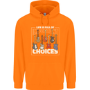 Guitar Important Choices Guitarist Music Mens 80% Cotton Hoodie Orange