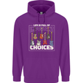 Guitar Important Choices Guitarist Music Mens 80% Cotton Hoodie Purple