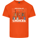 Guitar Important Choices Guitarist Music Mens Cotton T-Shirt Tee Top Orange