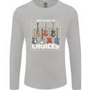 Guitar Important Choices Guitarist Music Mens Long Sleeve T-Shirt Sports Grey