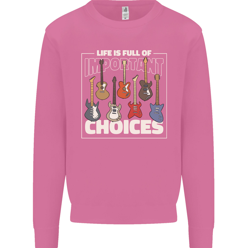 Guitar Important Choices Guitarist Music Mens Sweatshirt Jumper Azalea