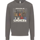 Guitar Important Choices Guitarist Music Mens Sweatshirt Jumper Charcoal