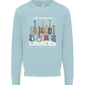 Guitar Important Choices Guitarist Music Mens Sweatshirt Jumper Light Blue