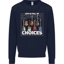 Guitar Important Choices Guitarist Music Mens Sweatshirt Jumper Navy Blue