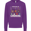 Guitar Important Choices Guitarist Music Mens Sweatshirt Jumper Purple