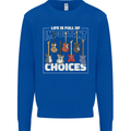Guitar Important Choices Guitarist Music Mens Sweatshirt Jumper Royal Blue