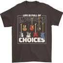 Guitar Important Choices Guitarist Music Mens T-Shirt Cotton Gildan Dark Chocolate