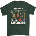 Guitar Important Choices Guitarist Music Mens T-Shirt Cotton Gildan Forest Green