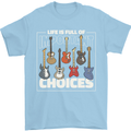 Guitar Important Choices Guitarist Music Mens T-Shirt Cotton Gildan Light Blue