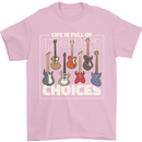 Guitar Important Choices Guitarist Music Mens T-Shirt Cotton Gildan Light Pink