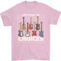 Guitar Important Choices Guitarist Music Mens T-Shirt Cotton Gildan Light Pink