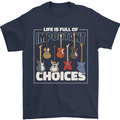 Guitar Important Choices Guitarist Music Mens T-Shirt Cotton Gildan Navy Blue