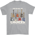 Guitar Important Choices Guitarist Music Mens T-Shirt Cotton Gildan Sports Grey