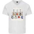 Guitar Important Choices Guitarist Music Mens V-Neck Cotton T-Shirt White