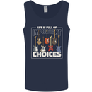 Guitar Important Choices Guitarist Music Mens Vest Tank Top Navy Blue