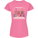Guitar Important Choices Guitarist Music Womens Petite Cut T-Shirt Azalea