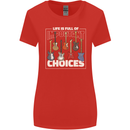Guitar Important Choices Guitarist Music Womens Wider Cut T-Shirt Red