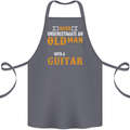 Guitar Never Underestimate Old Man Cotton Apron 100% Organic Steel