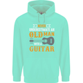 Guitar Never Underestimate Old Man Mens 80% Cotton Hoodie Peppermint