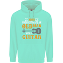 Guitar Never Underestimate Old Man Mens 80% Cotton Hoodie Peppermint