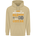 Guitar Never Underestimate Old Man Mens 80% Cotton Hoodie Sand