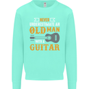 Guitar Never Underestimate Old Man Mens Sweatshirt Jumper Peppermint