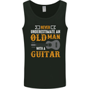 Guitar Never Underestimate Old Man Mens Vest Tank Top Black