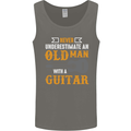 Guitar Never Underestimate Old Man Mens Vest Tank Top Charcoal