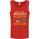 Guitar Never Underestimate Old Man Mens Vest Tank Top Red