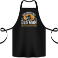 Guitar Never Underestimate an Old Man Cotton Apron 100% Organic Black