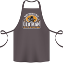 Guitar Never Underestimate an Old Man Cotton Apron 100% Organic Dark Grey