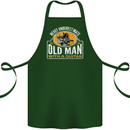 Guitar Never Underestimate an Old Man Cotton Apron 100% Organic Forest Green