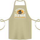 Guitar Never Underestimate an Old Man Cotton Apron 100% Organic Khaki