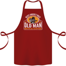 Guitar Never Underestimate an Old Man Cotton Apron 100% Organic Maroon