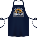 Guitar Never Underestimate an Old Man Cotton Apron 100% Organic Navy Blue